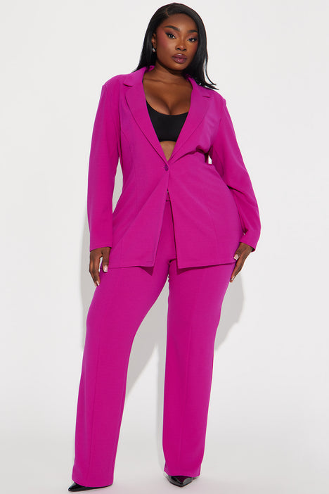 True Leader Blazer Pant Set - Magenta, Fashion Nova, Matching Sets