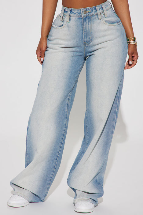 Mesquit Y2K Baggy Jeans - Light Wash, Fashion Nova, Jeans