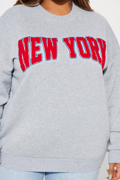 New York Chenille Patch Sweatshirt - Heather Grey | Fashion Nova, Screens  Tops and Bottoms | Fashion Nova