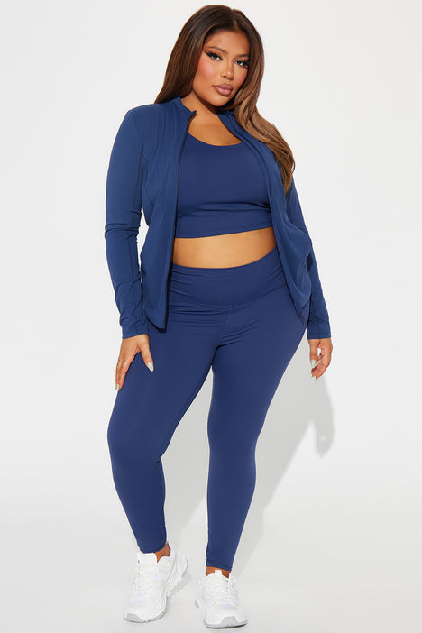 Get Right Active Jacket Navy Fashion Nova Nova Sport
