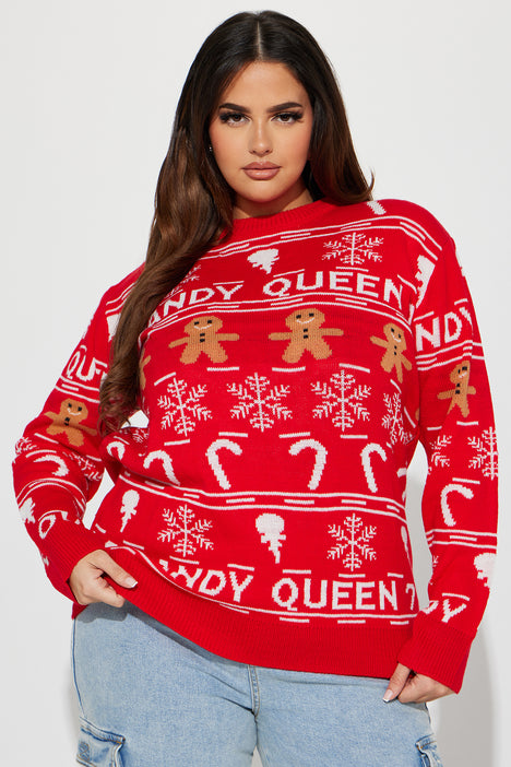 Candy Queen Sweater Red combo Fashion Nova Sweaters Fashion