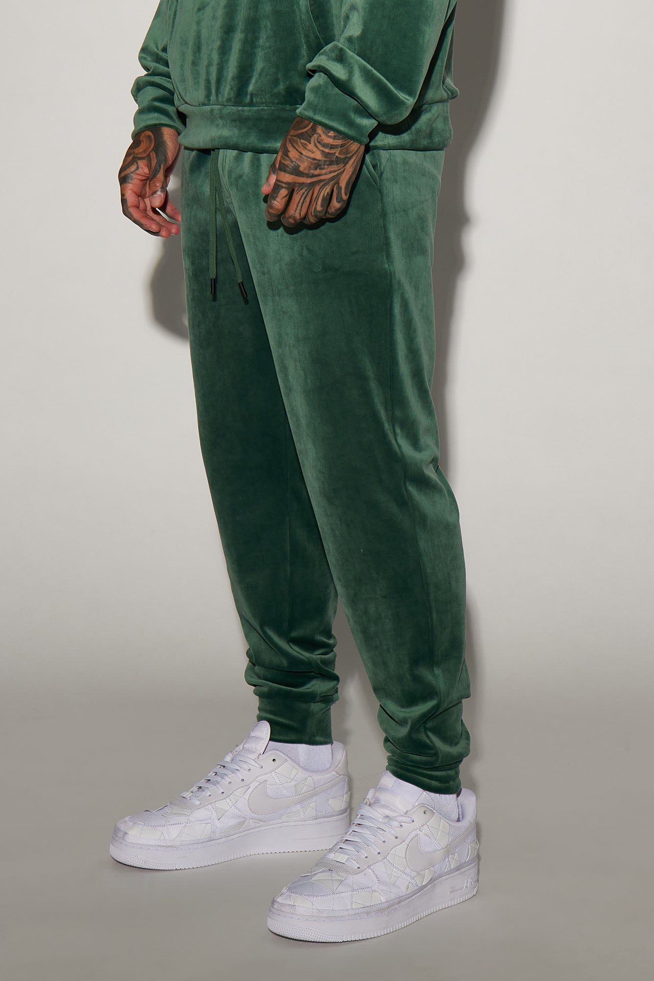 Mason Velour Jogger Hunter Fashion Nova Mens Fleece Bottoms