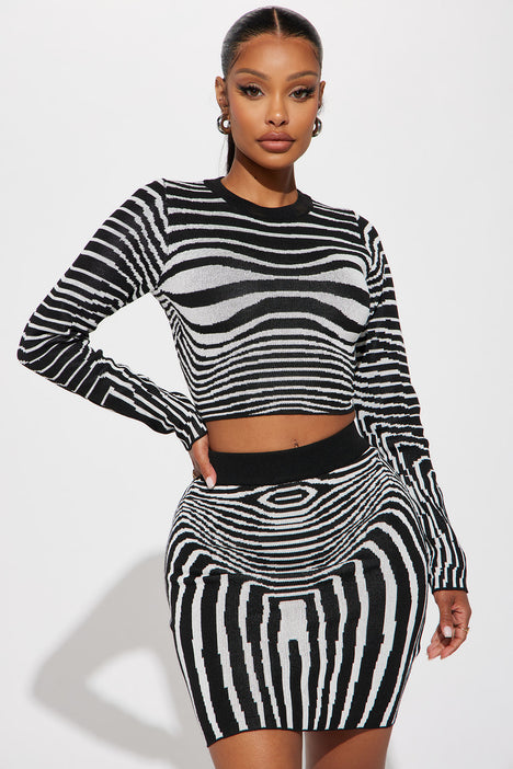 White sweater skirt set store