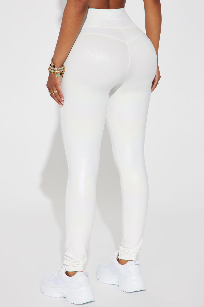 Inhale Shimmery Active Leggings - White | Fashion Nova, Nova Sport ...