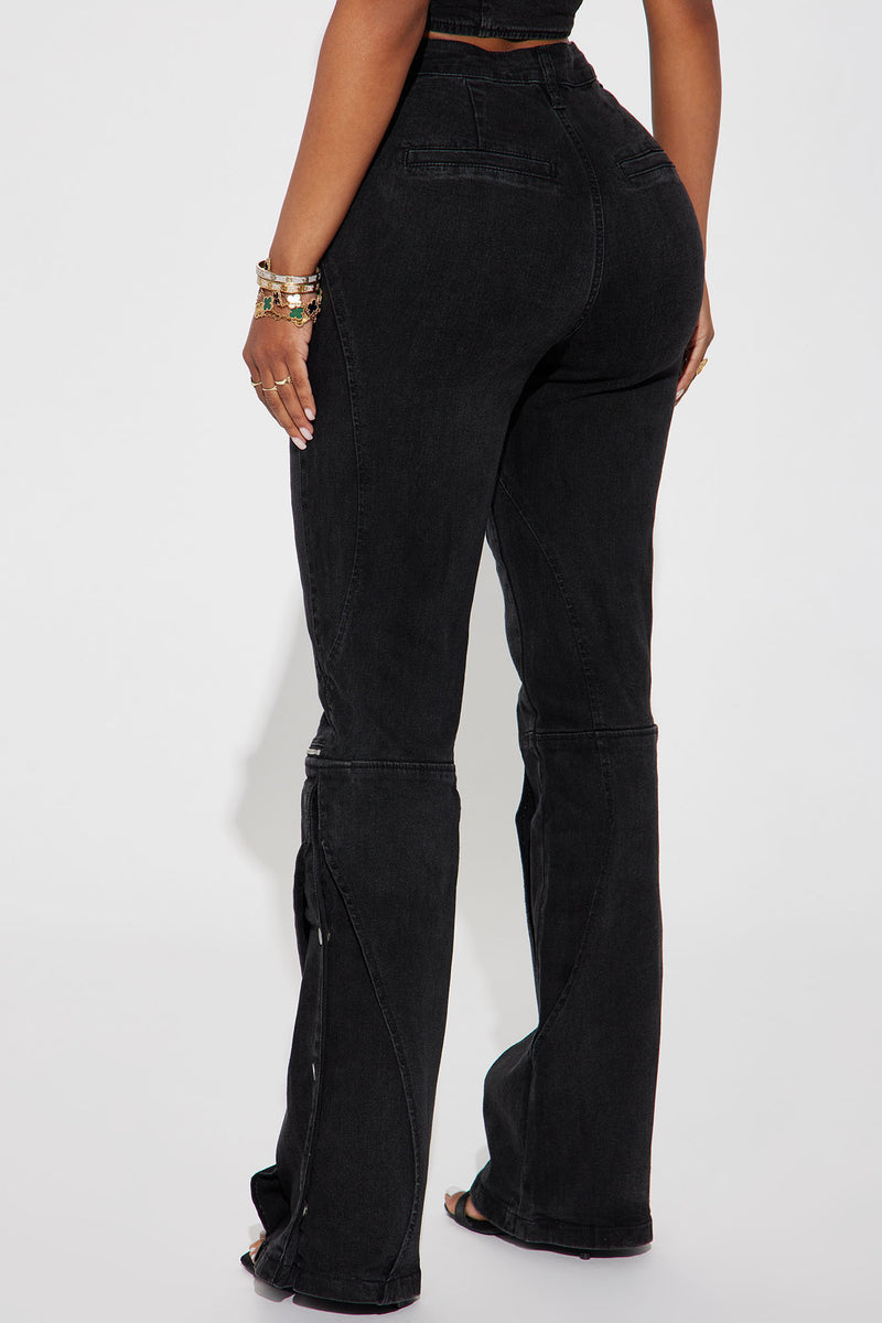 Paloma Stretch Wide Leg Jeans - Black Wash | Fashion Nova, Jeans ...