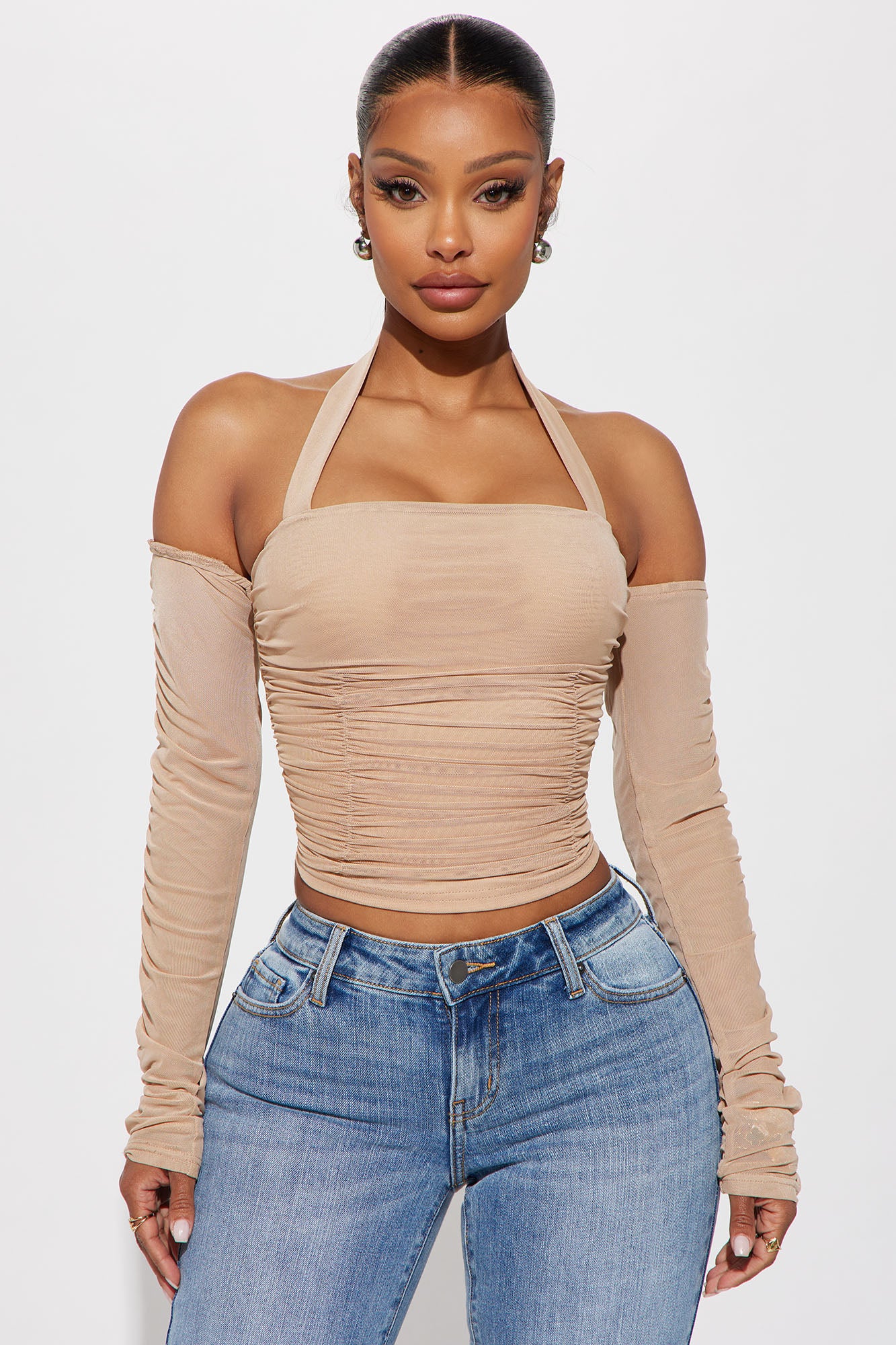 White Crop Top Long Sleeve Crop Top off Shoulder Top Form Fitting Lyla's  Crop Tops for Women Cropped Top Belly Shirt -  Canada