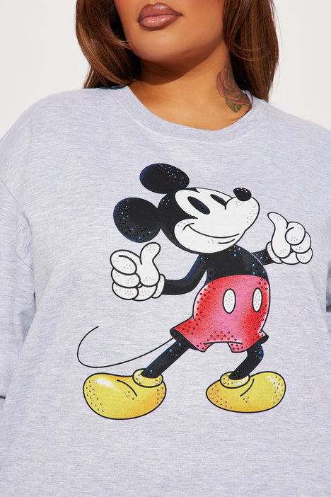 Grey mickey sweatshirt sales