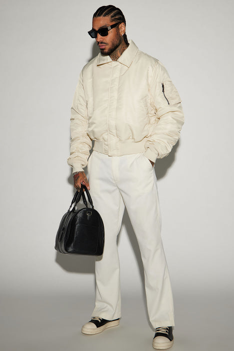 White bomber deals jacket men
