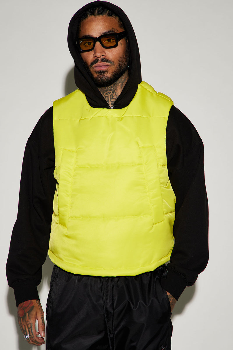 Detroit Velcro Puffer Vest - Yellow | Fashion Nova, Mens Jackets ...