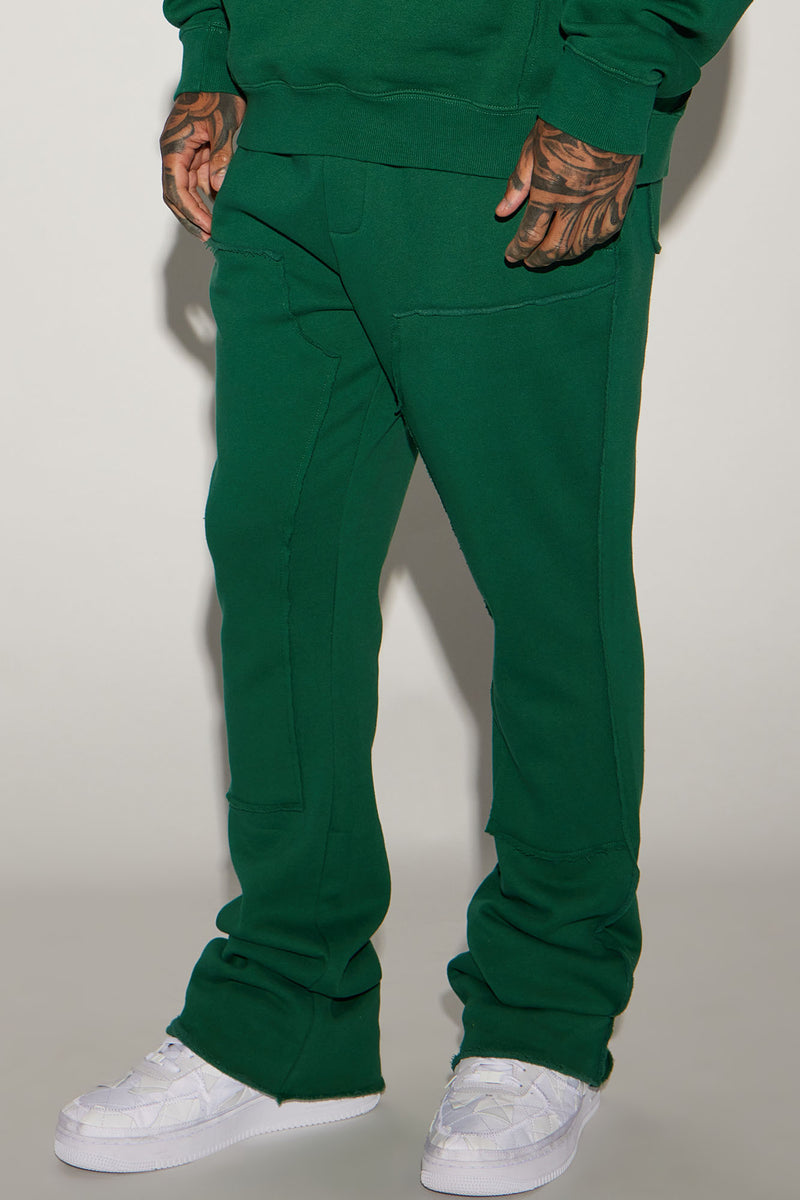 Tyson Frayed Carpenter Flared Sweatpant - Green | Fashion Nova, Mens ...
