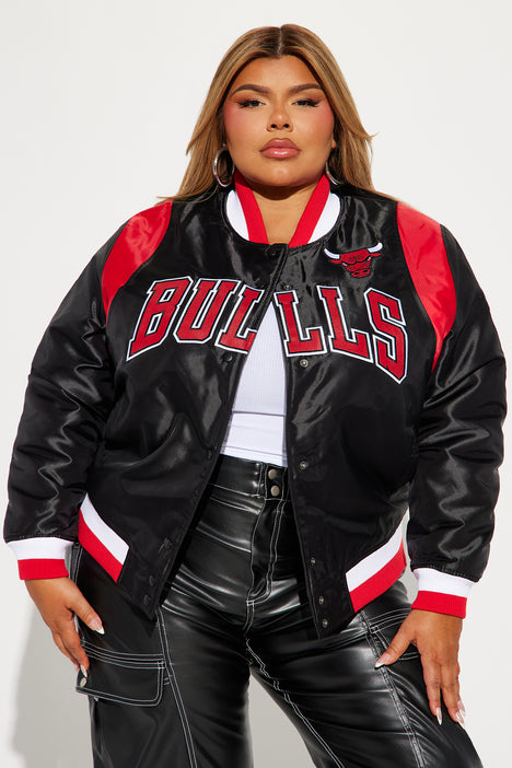 Chicago bulls black bomber jacket sale