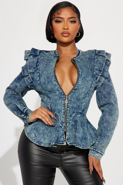 Womens online peplum jacket