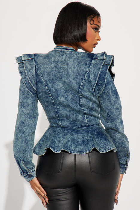 Fashion nova peplum top store
