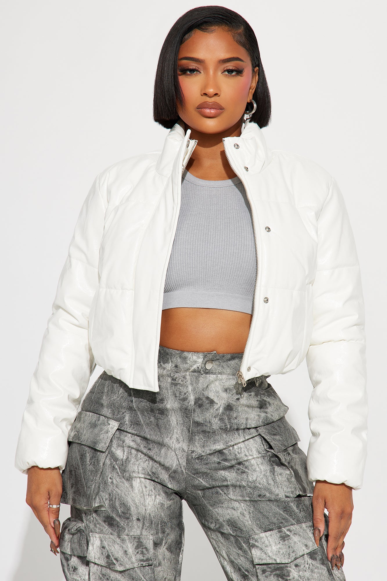 Shining Bright Puffer Jacket Ivory Fashion Nova Jackets
