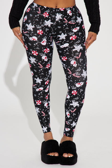 Black and white holiday clearance leggings