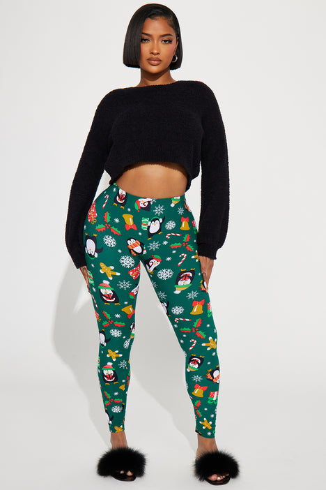 Winter Spice Holiday Legging - Green/combo