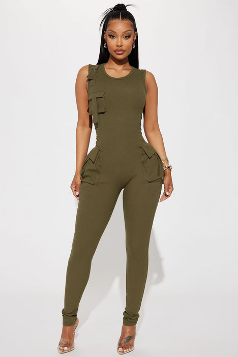 Fashion nova shop olive jumpsuit
