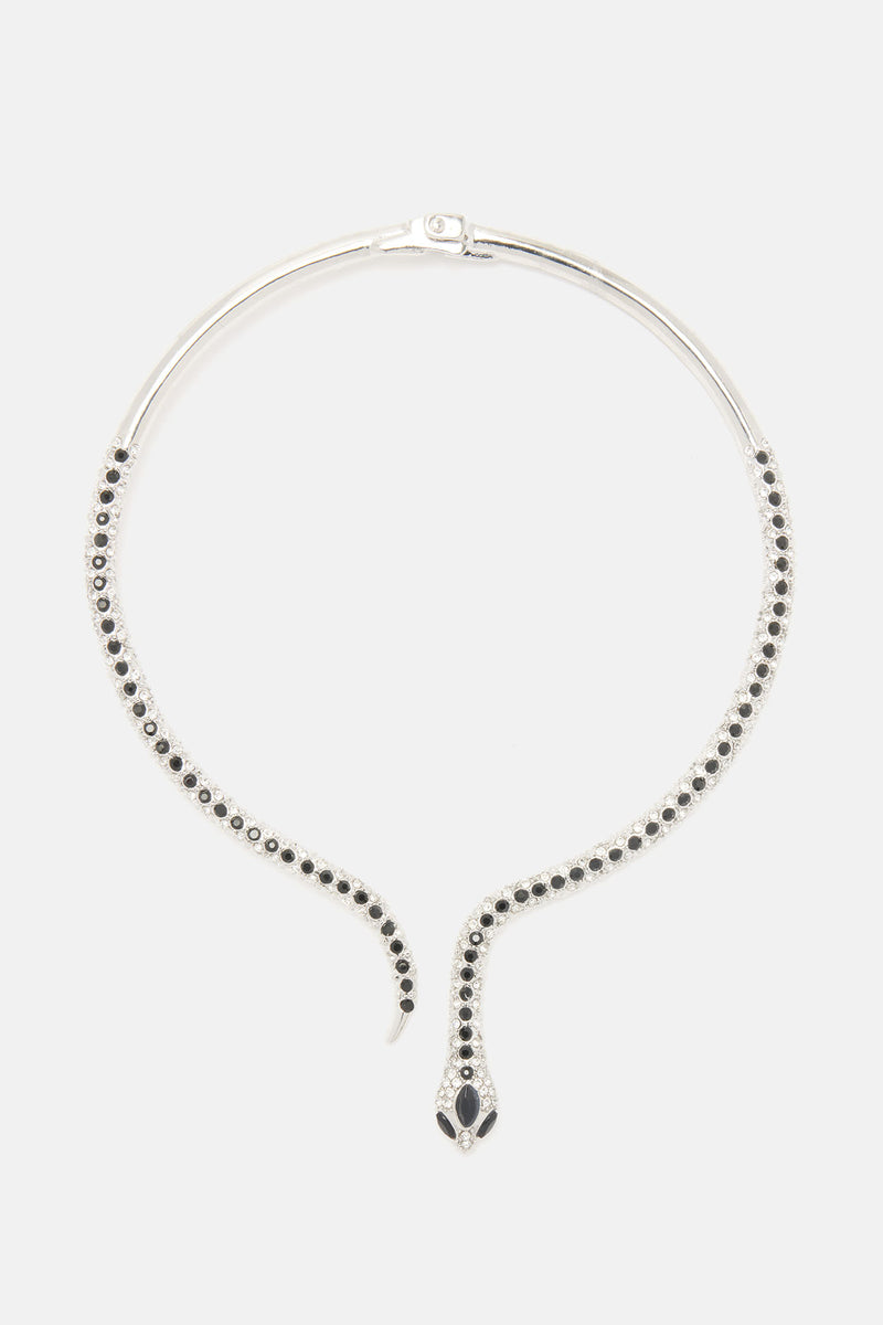 Glamorous Snake Necklace Black/Silver Fashion Nova, Jewelry