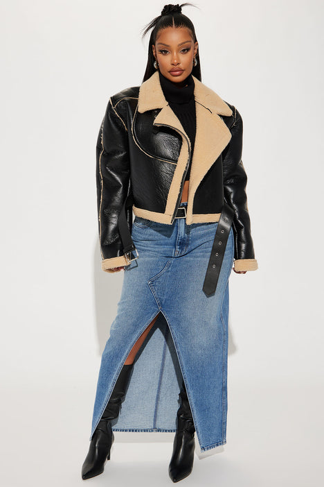 Life On The Edge Faux Leather Moto Jacket Black Fashion Nova