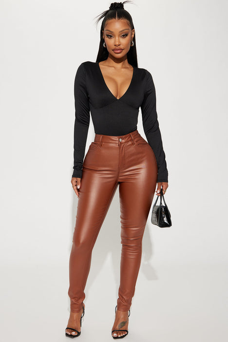 Leather pants fashion nova online