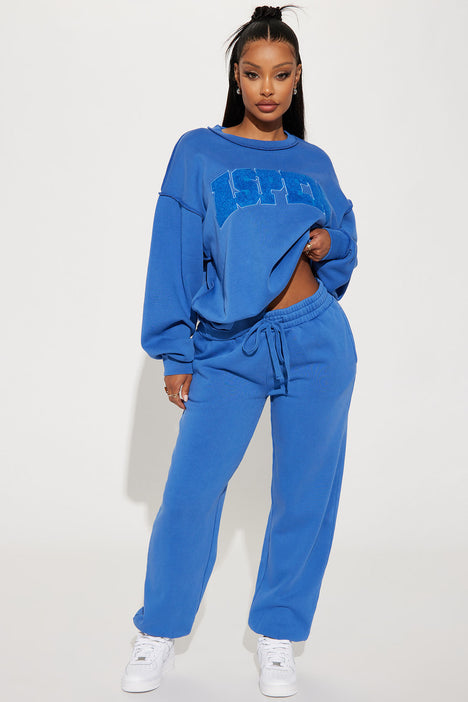 Aspen Trip Sweatsuit - Blue, Fashion Nova, Matching Sets