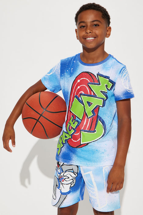 Space Jam Kid Boy/Kid Girl Letter Print Short-sleeve Cotton Tee