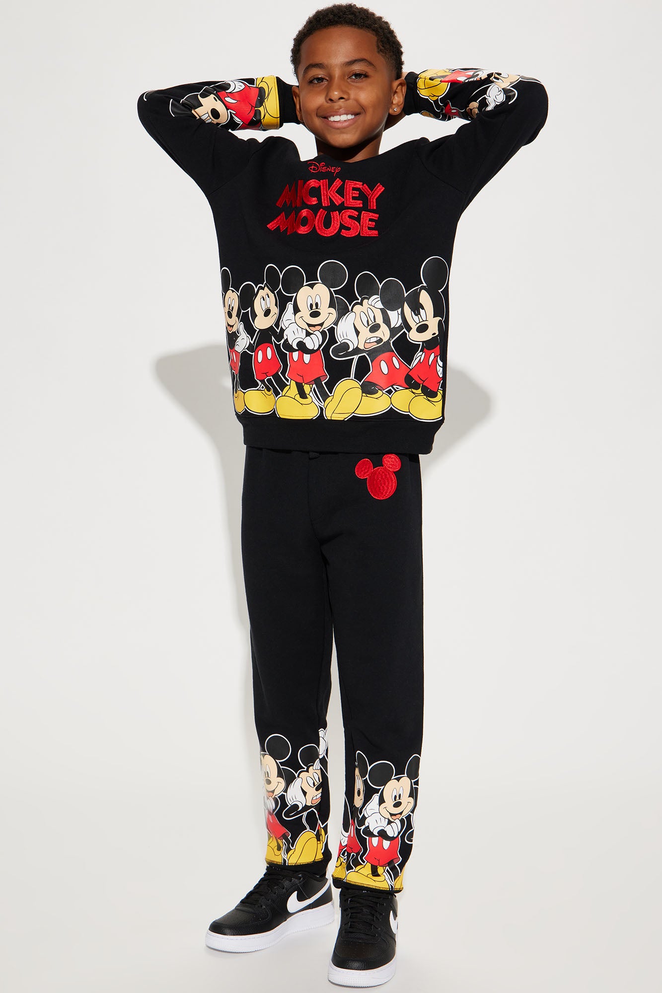 Mini Mickey Mouse Embroidered Fleece Jogger Set - Black, Fashion Nova,  Kids Sets