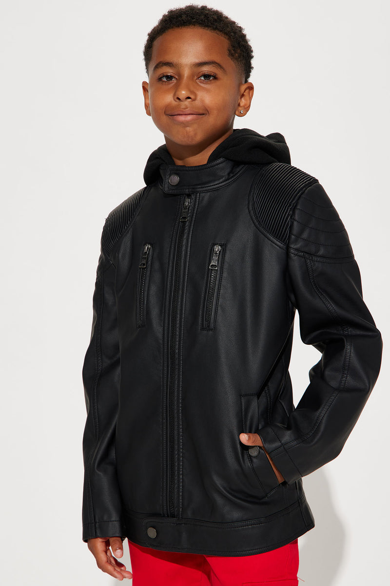 Mini Faux Leather Ribbed Jacket - Black | Fashion Nova, Kids Jackets ...