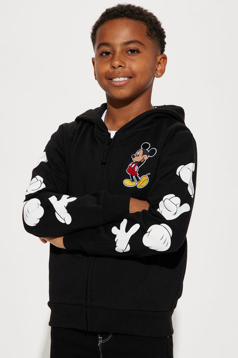 Unisex disney mickey embroidery hooded sales fleece sweatshirt