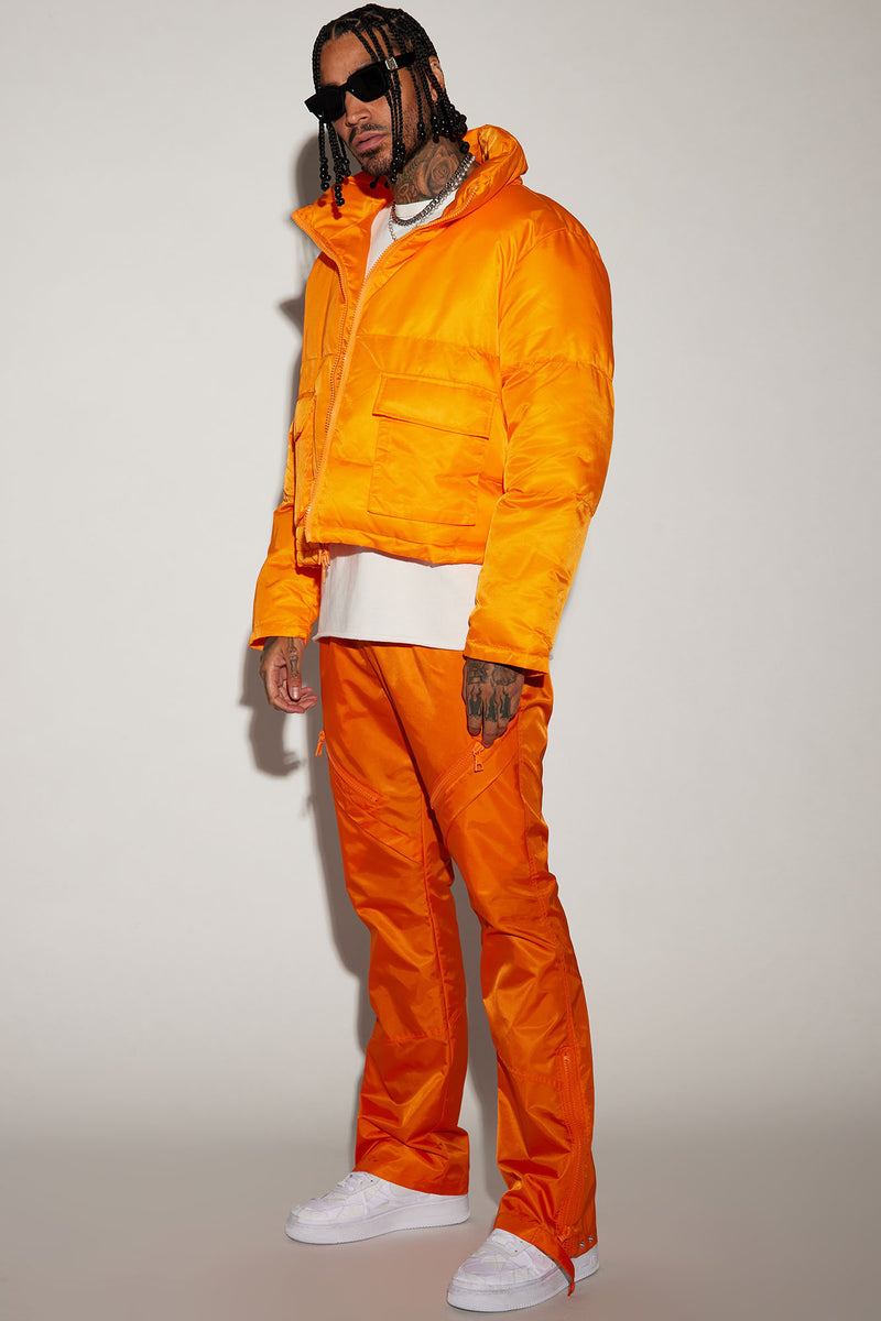 Ride With Me Nylon Cropped Puffer - Orange | Fashion Nova, Mens Jackets ...