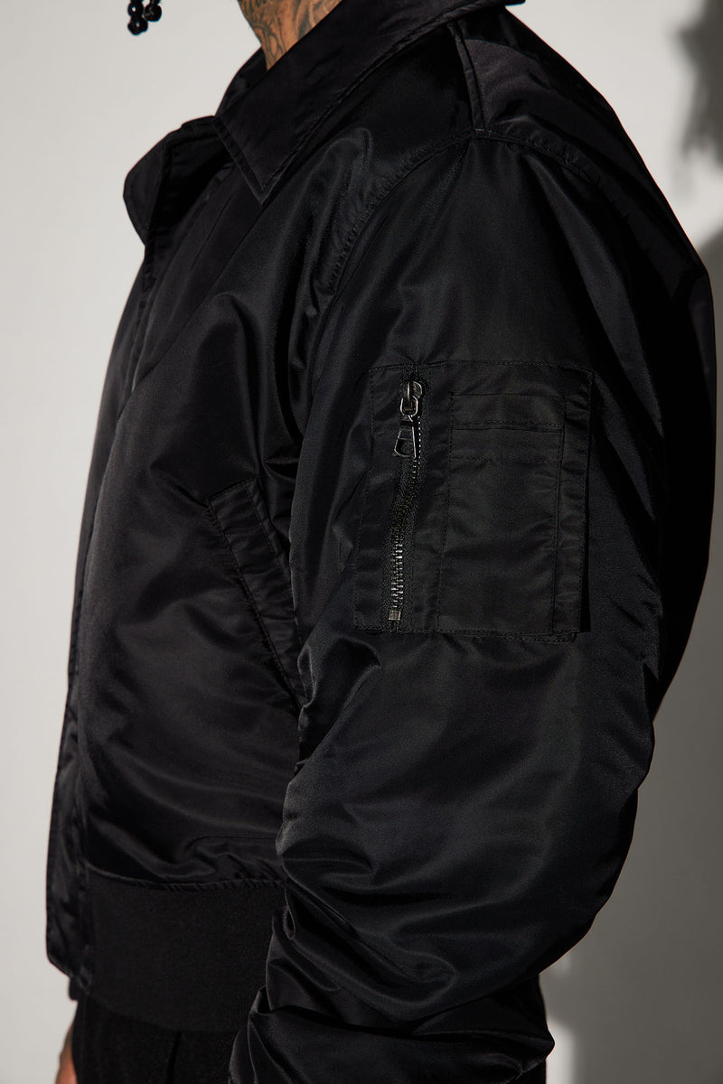 Sweet Spot Collar Bomber Jacket - Black | Fashion Nova, Mens Jackets ...