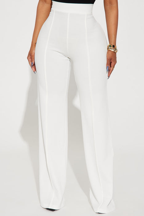 Victoria High Waisted Dress Pants White Fashion Nova Pants