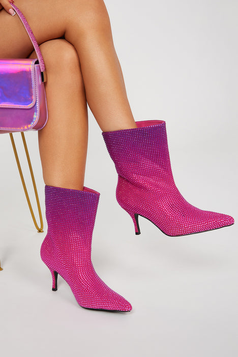 Womens purple booties sales