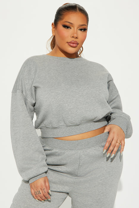 Plus size grey discount sweatsuit