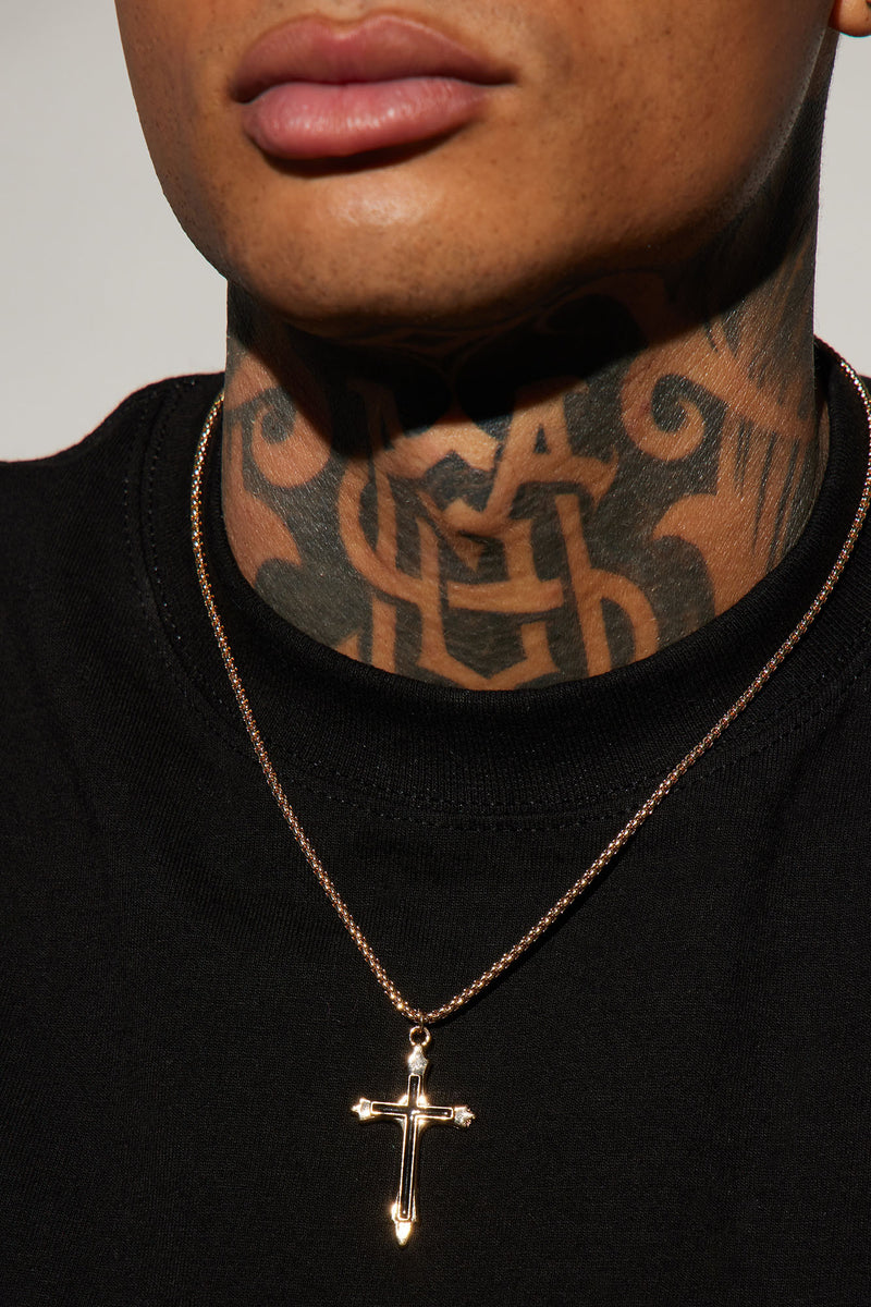 To The Metal Cross Chain Necklace - Gold | Fashion Nova, Mens Jewelry ...