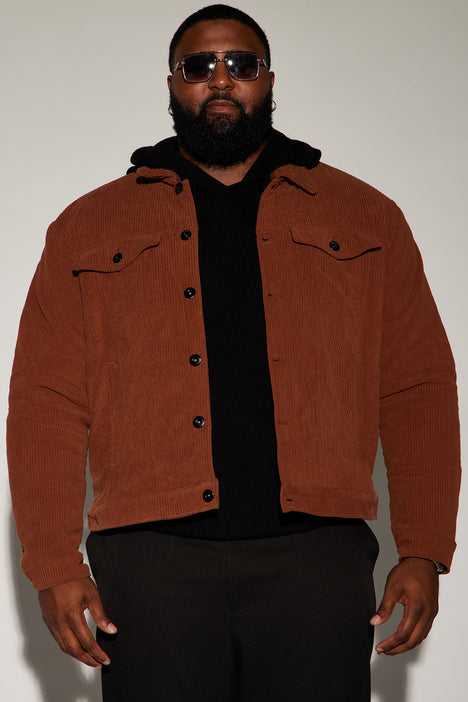 Sherpa Collar Corduroy Jacket Brown Fashion Nova Mens Jackets
