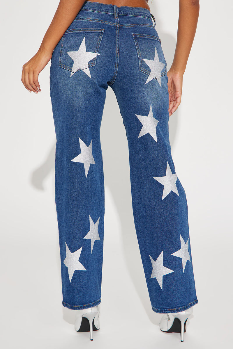 A Star Is Rising Baggy Stretch Jeans - Dark Wash | Fashion Nova, Jeans ...