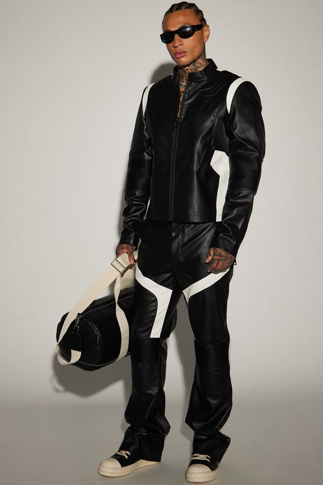Casual leather motorcycle best sale jacket