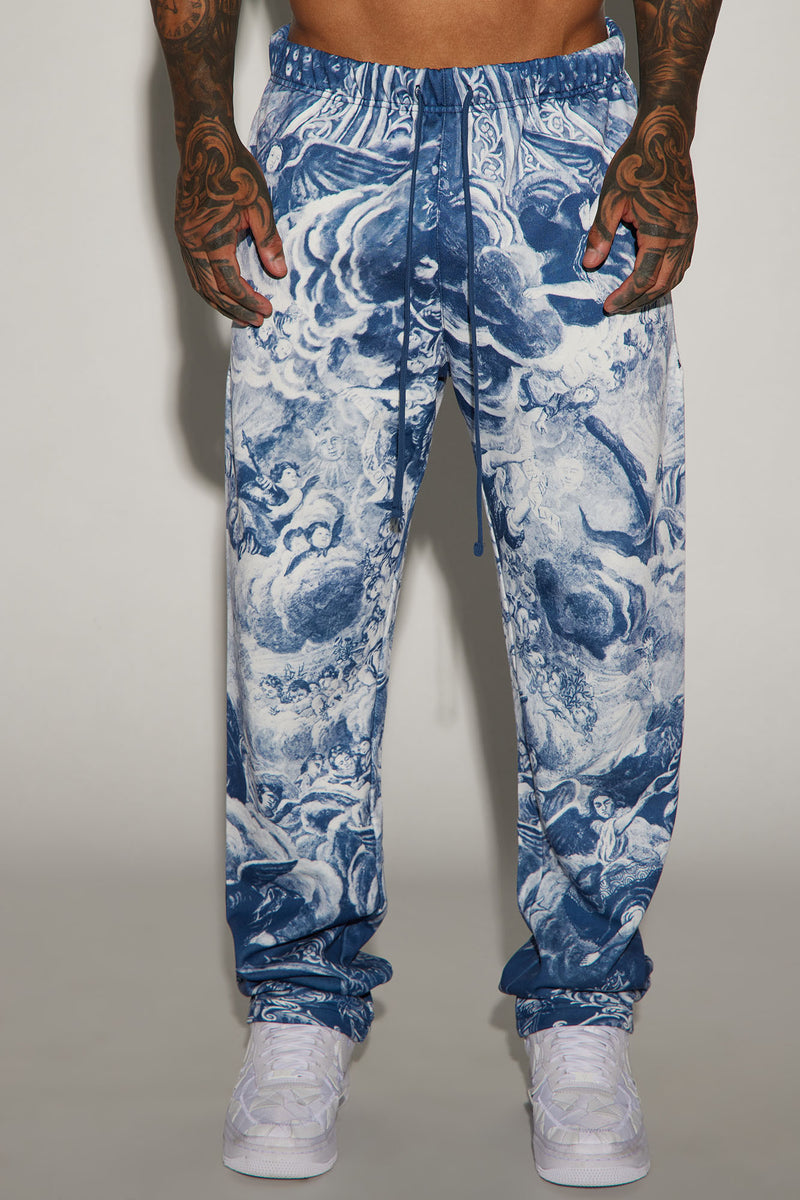 Tyson Renaissance Straight Sweatpant - Blue/combo | Fashion Nova, Mens ...
