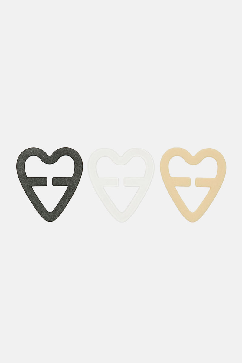 Bra Converting Heart 3 Pack Clips - Black/combo | Fashion Nova, Lingerie & Sleepwear | Fashion Nova