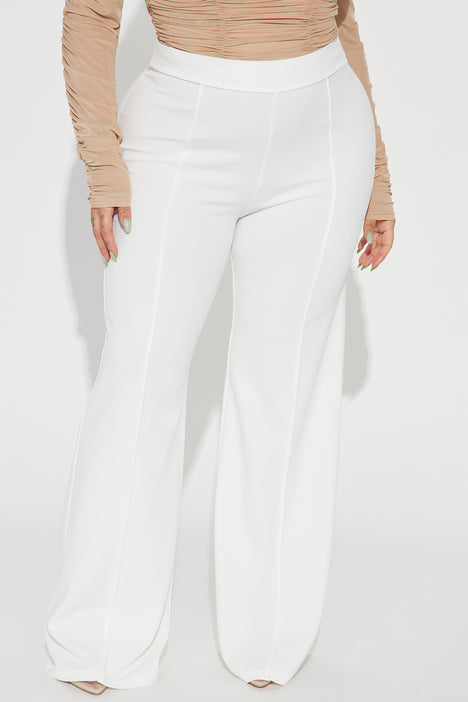 Victoria High Waisted Dress Pants White