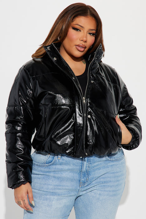 Shining Bright Puffer Jacket Black Fashion Nova Jackets