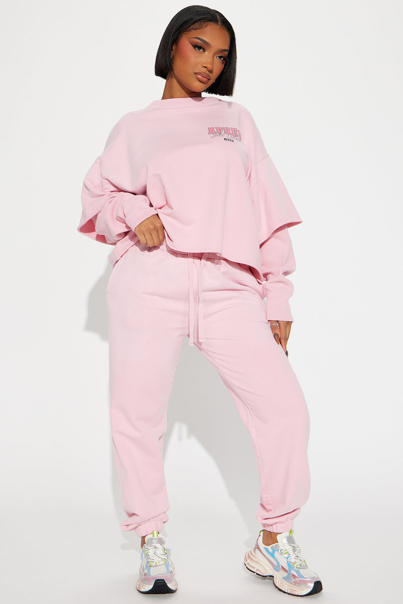 Apres Vibes Jogger Set - Pink | Fashion Nova, Matching Sets | Fashion Nova