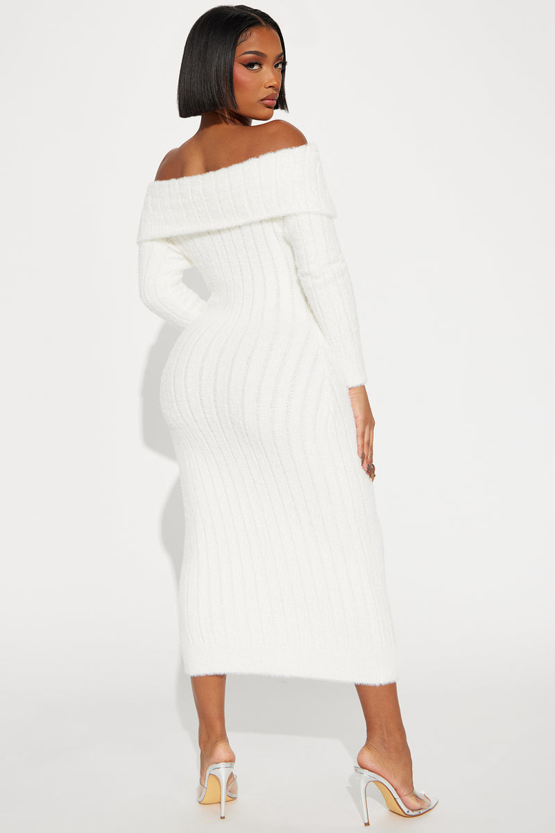 Cara Sweater Maxi Dress - White | Fashion Nova, Dresses | Fashion Nova
