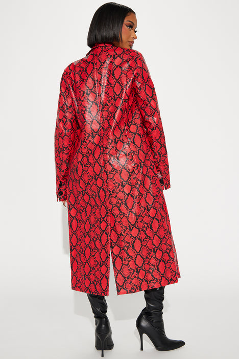 Red snakeskin best sale coat