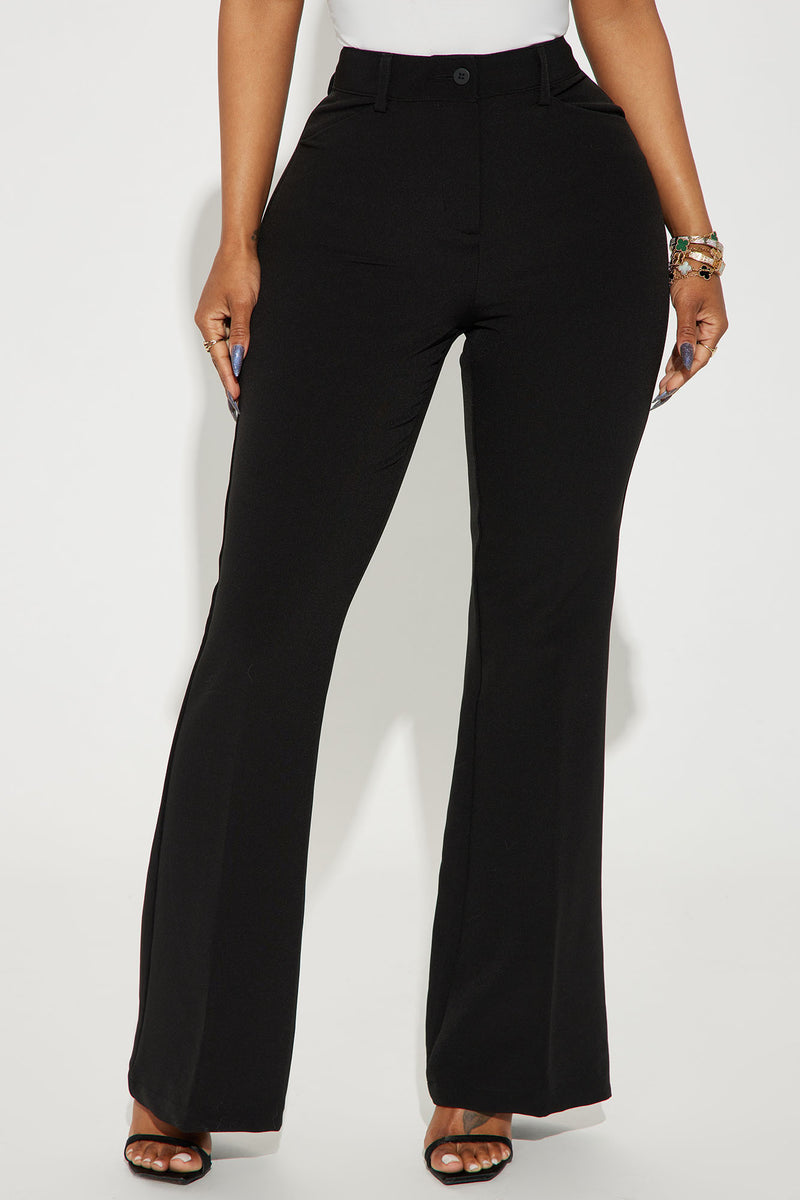 Nylah Flare Trouser - Black | Fashion Nova, Pants | Fashion Nova