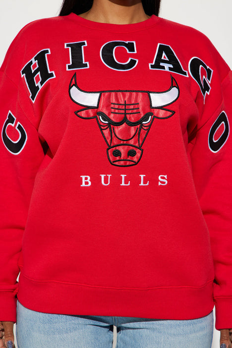Chicago Bulls Sweatshirt Red Fashion Nova Screens Tops and