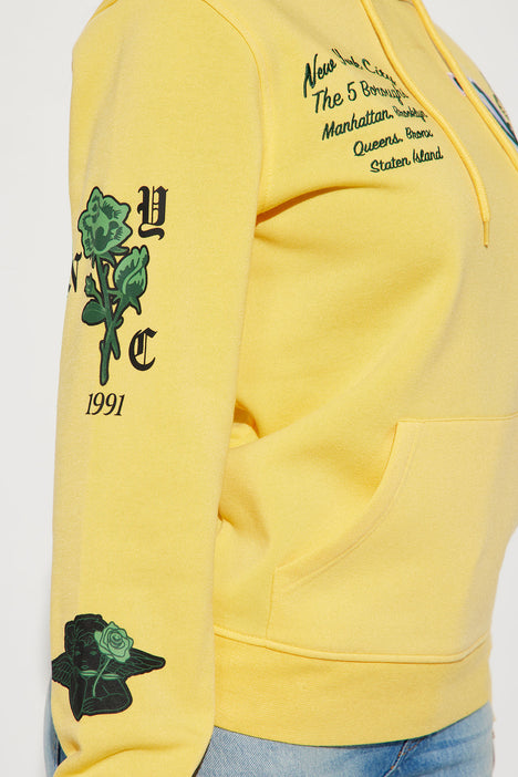 NY Butterfly Hoodie Yellow Fashion Nova Screens Tops and