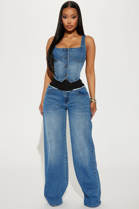 Fashion nova jean sales shirt