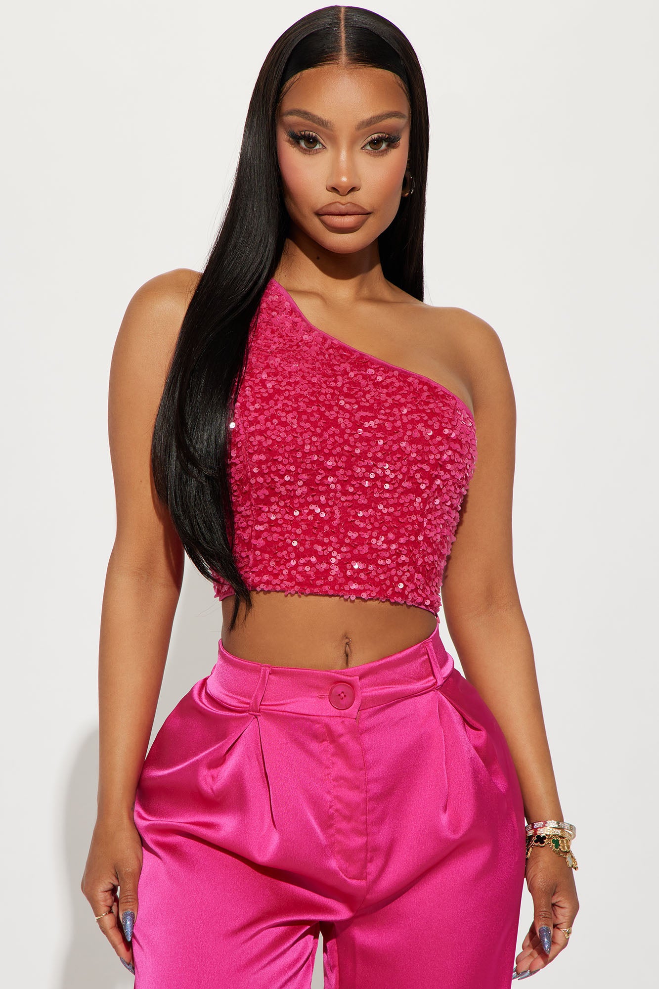 Pink one 2025 shoulder top